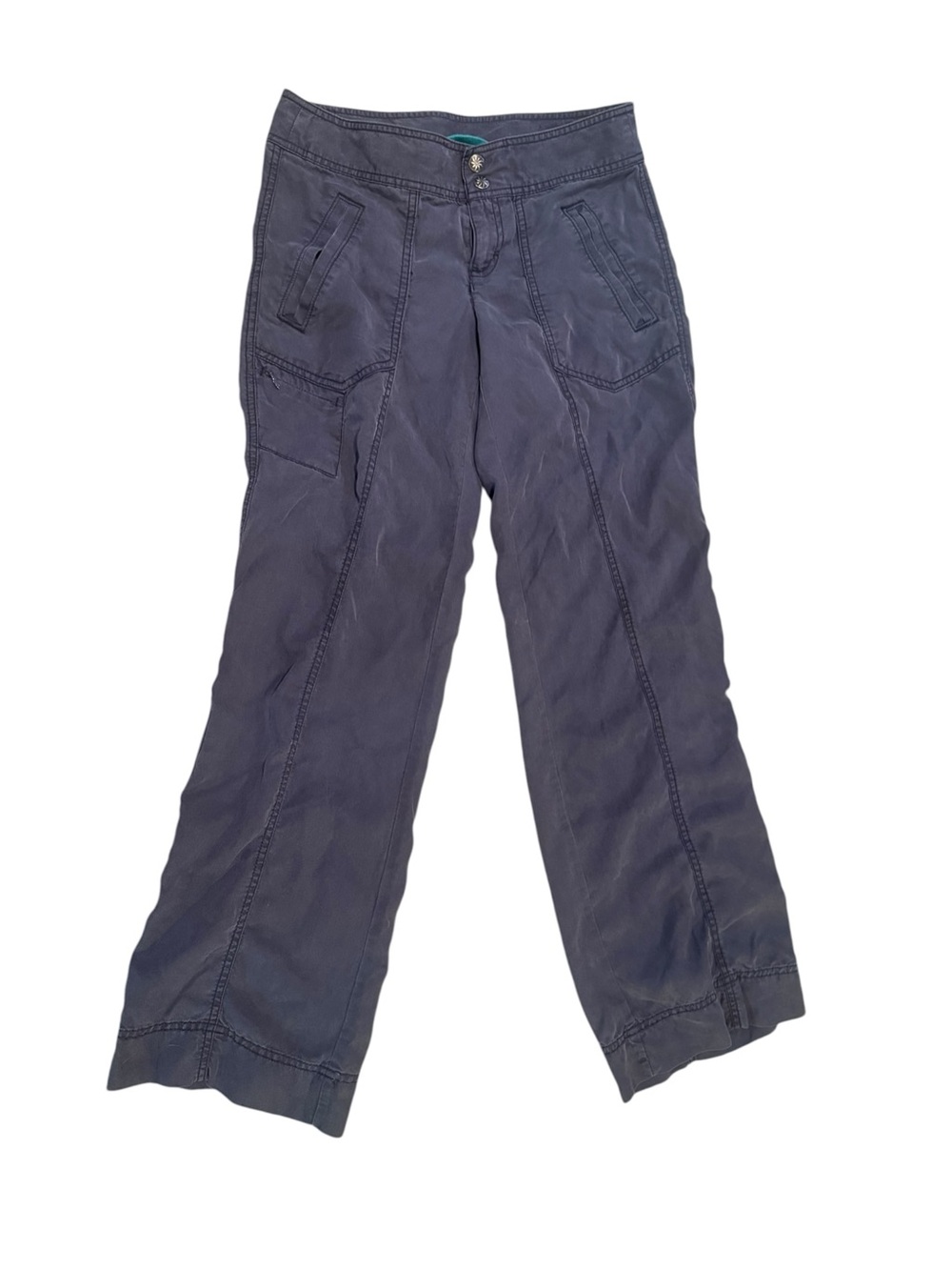 Athleta Paradise Cove Pants Asphalt Low Rise Utility Cargo Hiking Y2K 2013 Sz 2